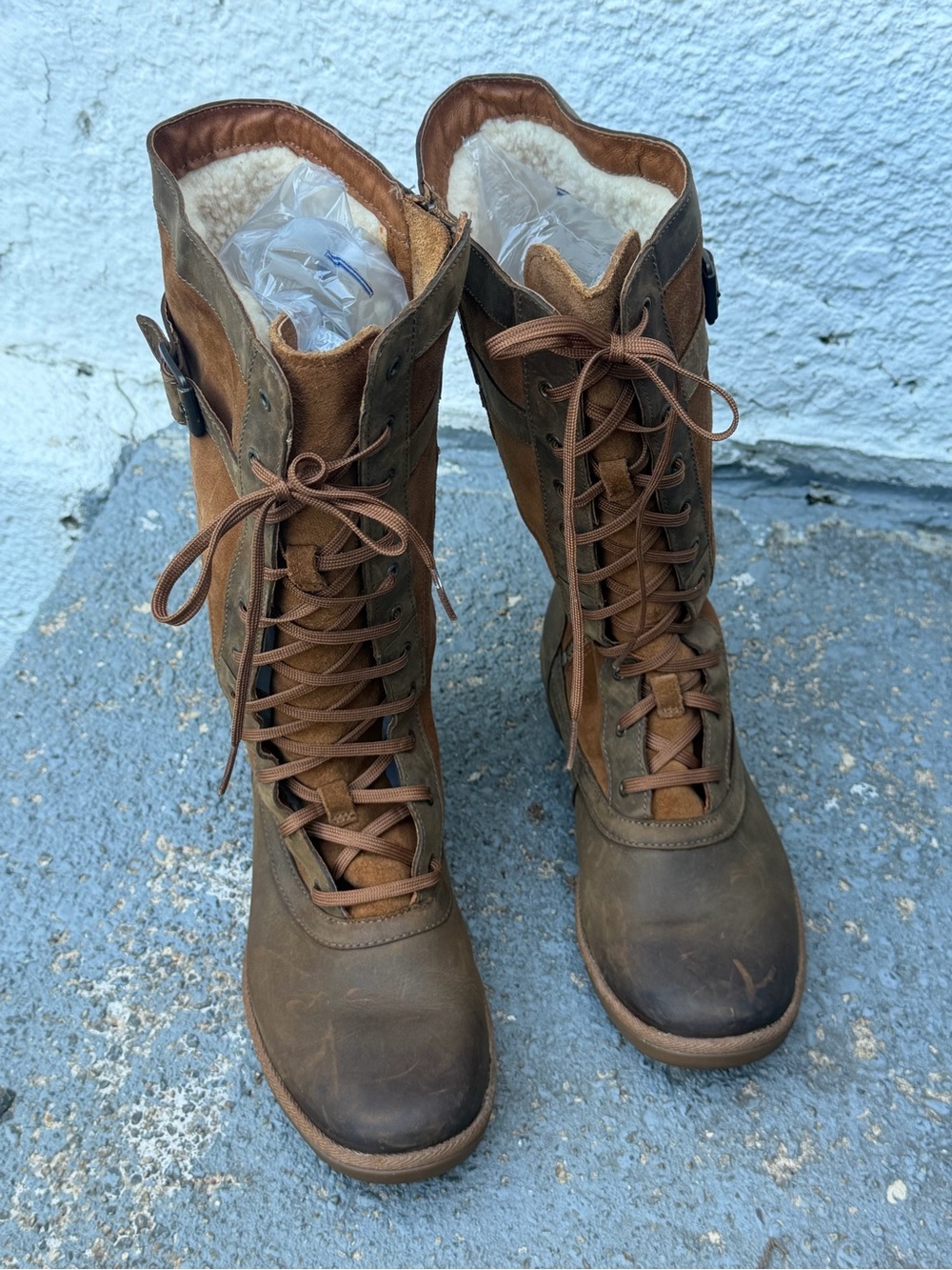UGG chestnut tall Shearling Leather Boots
